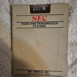 NEC Radio and Transmission Systems Clipboard Folder in Cream with Red Logo